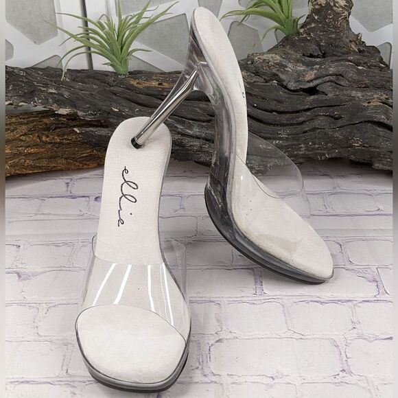 Ellie Shoes 502-Vanity 5" Clear High Heel - Picture 1 of 9